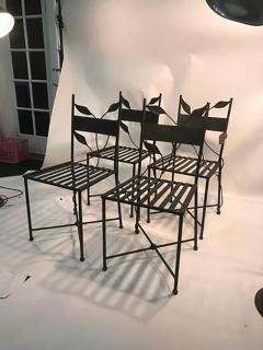 Claude Lalanne Outstanding Set of Outdoor Iron Garden Chairs in the manner of Claude Lalanne - 452530