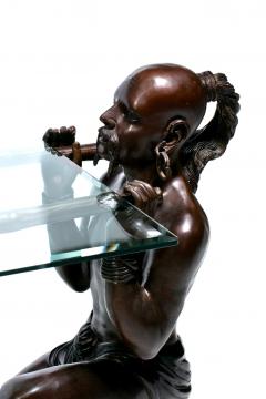 Claude Michel Clodion French Bronze Asian Figural Console Table Signed C M Clodion - 4794864