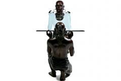 Claude Michel Clodion French Bronze Asian Figural Console Table Signed C M Clodion - 4794870