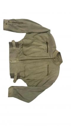 Claude Montana Claude Montana x IDEAL CUIR tan leather runway bomber and bermuda shorts - 4096865