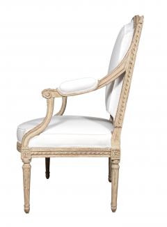 Claude S n Pair of Louis XVI Creme Painted Armchairs Signed Claude Sene - 4506907