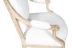 Claude S n Pair of Louis XVI Creme Painted Armchairs Signed Claude Sene - 4506944