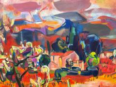Claude Schurr Vintage Claude Schurr Monumental Abstract Oil Painting on Canvas - 4611488
