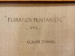 Claude Schurr Vintage Claude Schurr Monumental Abstract Oil Painting on Canvas - 4611493