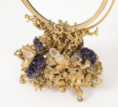 Claude Victor Boeltz 1970s Stunning Amethyst and Quartz Mirror by Claude Victor Boeltz - 4699585