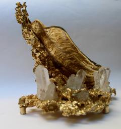 Claude Victor Boeltz Baguier in gilded bronze and rock crystal Claude Victor Boeltz France 1970 - 1642065