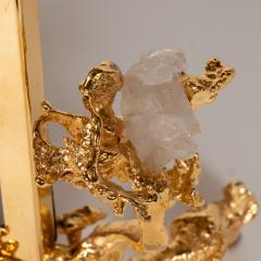 Claude Victor Boeltz Claude Boeltz Exploded Bronze Picture Frame w 24kt Gold Rock Crystal Details - 1580673