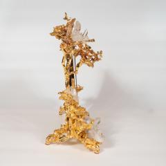 Claude Victor Boeltz Claude Boeltz Exploded Bronze Picture Frame w 24kt Gold Rock Crystal Details - 1580679