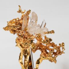 Claude Victor Boeltz Claude Boeltz Exploded Bronze Picture Frame w 24kt Gold Rock Crystal Details - 1580681