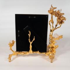 Claude Victor Boeltz Claude Boeltz Exploded Bronze Picture Frame w 24kt Gold Rock Crystal Details - 1580682