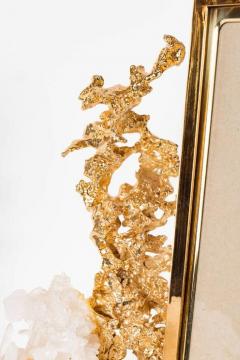 Claude Victor Boeltz Exquisite Picture Frame by Claude Boeltz in Gilded Bronze and Rock Crystal - 1581009