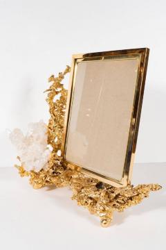 Claude Victor Boeltz Exquisite Picture Frame by Claude Boeltz in Gilded Bronze and Rock Crystal - 1581010