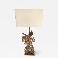 Claude Victor Boeltz Gilt Bronze Lamp with Rock Quartz Crystal and Brass by Boeltz France 1970s - 1656371