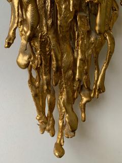 Claude Victor Boeltz Pair of Bronze Murano Glass Sconces by Claude Victor Boeltz France 1970s - 1227060