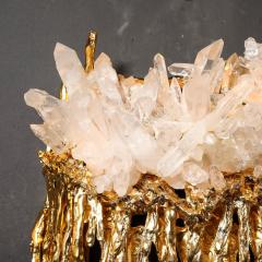 Claude Victor Boeltz Pair of Modernist Sconces in Exploded 24K Gilt Bronze Crystal by Claude Boeltz - 3473788