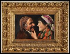 Claudio Rinaldi Claudio Rinaldi Italian fl 1860 1900 Flirtation Oil On Canvas - 3881034