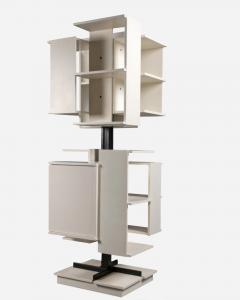 Claudio Salocchi Centro revolving bookcase by Claudio Salocchi Ed Sormani Italy circa 1960 - 3507308