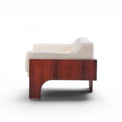 Claudio Salocchi Claudio Salocchi for Sormani Mid Century Rosewood and Boucl Settee Sofa - 4684967
