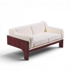 Claudio Salocchi Claudio Salocchi for Sormani Mid Century Rosewood and Boucl Settee Sofa - 4684972