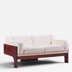 Claudio Salocchi Claudio Salocchi for Sormani Mid Century Rosewood and Boucl Settee Sofa - 4689044