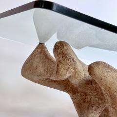 Claudio Trevi 1970s Rectangular Coffee Table in Cement and Transparent Glass by Claudio Trevi - 4219983