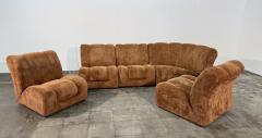Claudio Vagnoni Italian Modular Sofa By Claudio Vagnoni Five Seat Configuration 1970s - 4485471