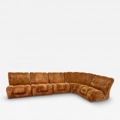Claudio Vagnoni Italian Modular Sofa By Claudio Vagnoni Five Seat Configuration 1970s - 4485582