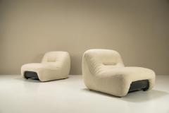 Claudio Vagnoni Set of Malu Lounge chairs in White Boucl by Claudio Vagnoni Italy 1970s - 3067306