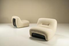 Claudio Vagnoni Set of Malu Lounge chairs in White Boucl by Claudio Vagnoni Italy 1970s - 3067310