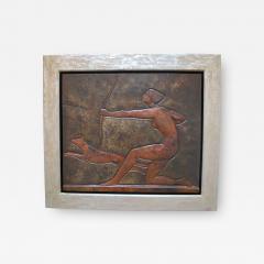 Claudius Linossier Art Deco Brassware Plate By Claudius Linossier France C 1920 - 1834331
