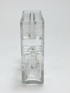 Claus Josef Riedel Op Art Ice Glass Vase by Claus Josef Riedel Austria 1970s - 4064470
