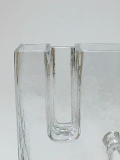 Claus Josef Riedel Op Art Ice Glass Vase by Claus Josef Riedel Austria 1970s - 4064533