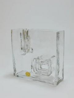 Claus Josef Riedel Op Art Ice Glass Vase by Claus Josef Riedel Austria 1970s - 4064547