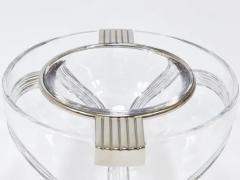 Claus Josef Riedel Riedel x Mesa Caviar Glass Serving Dish Bowl Silver Crystal Italy 1980s - 4067981