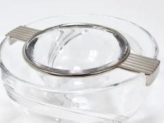 Claus Josef Riedel Riedel x Mesa Caviar Glass Serving Dish Bowl Silver Crystal Italy 1980s - 4067982