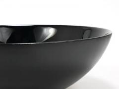 Claus Josef Riedel Riedel x Mesa Design Large Black Centerpiece Glass Bowl Post Modern Italy 1980 - 4067907