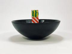 Claus Josef Riedel Riedel x Mesa Design Large Black Centerpiece Glass Bowl Post Modern Italy 1980 - 4067908