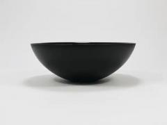 Claus Josef Riedel Riedel x Mesa Design Large Black Centerpiece Glass Bowl Post Modern Italy 1980 - 4067911