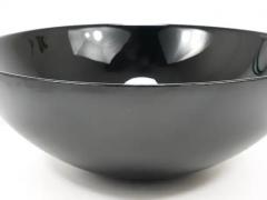 Claus Josef Riedel Riedel x Mesa Design Large Black Centerpiece Glass Bowl Post Modern Italy 1980 - 4067961