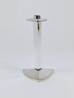 Claus Josef Riedel Riedel x Mesa Postmodern Silver Crystal Candlestick Candle Holder Italy 1980 - 4067949