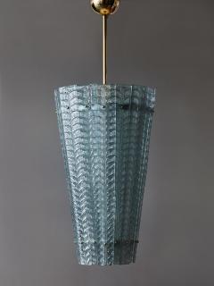 Clear Blue Murano Glass Lantern - 4743257