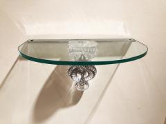 Clear Crystal S ville Demi Lune Console by Lalique France - 842056