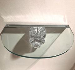 Clear Crystal S ville Demi Lune Console by Lalique France - 842073