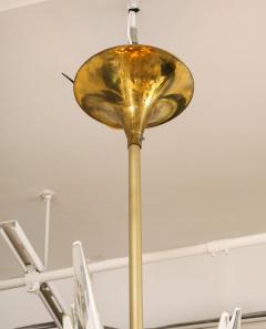 Clear Murano Glass and Unlacquered Brass Sputnik Starburst Chandelier Italy - 3670468