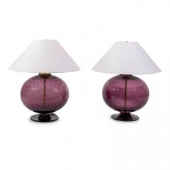 Clear Purple Color Glass Lamp - 1589199