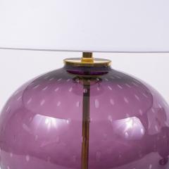 Clear Purple Color Glass Lamp - 1589200
