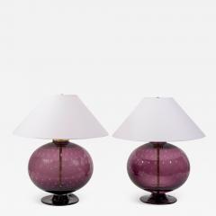 Clear Purple Color Glass Lamp - 1595976