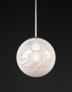 Clear and white glass pendant - 3727210