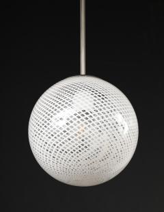 Clear and white glass pendant - 3727213