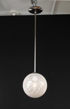 Clear and white glass pendant - 3727214